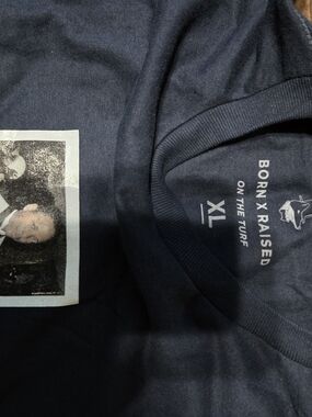 BORN X RAISED Navy Graphic Short-Sleeve Tee